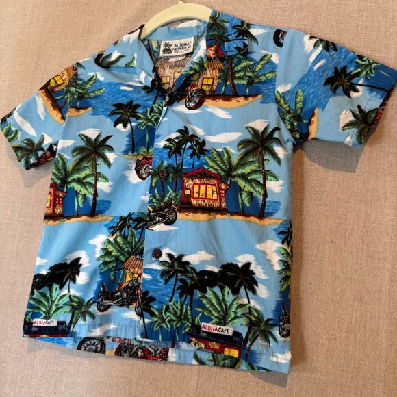 Aloha Republic Made In Hawaii Kids Button Up Collared Short Sleeve Shirt Size 4T - Picture 3 of 7